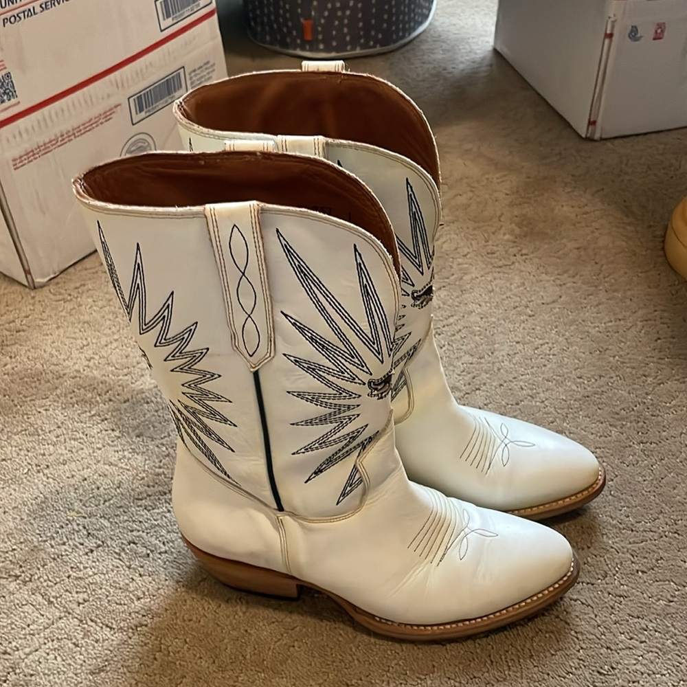 Mezcalero mezcal white cowboy boots size 8.5 - Picture 10 of 14